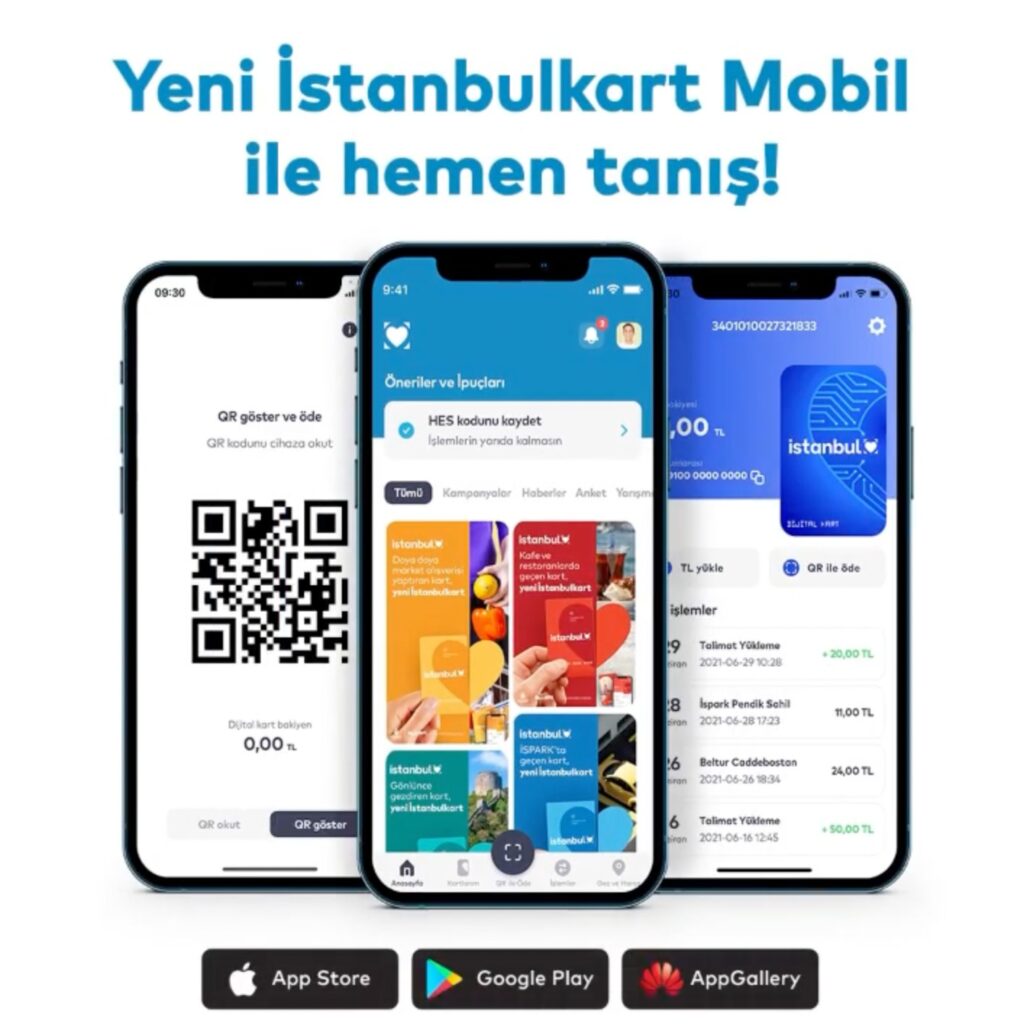 stanbulkart mobil ekranlari